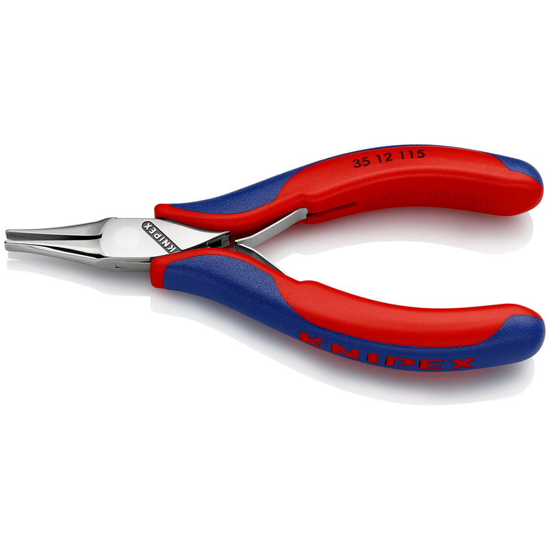 Knipex - Flachzange Elektronik-Greifzange 35 12 115 SB spiegelpoliert,115mm