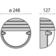 Performance in Light - Decken-/Wandleuchte Wandleuchte CHIP TONDO 25GRILLsw