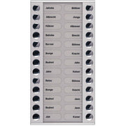 TCS Tür Control - Montageelement für Türstation Audioaußenstation 2-reihig PET26-EN/04 Erw.26 Tasten silber