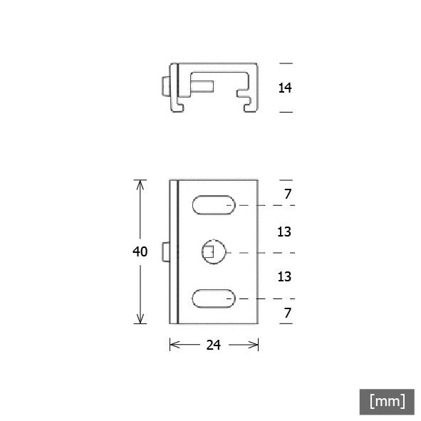 LTS Licht&Leuchten - Mechanisches Zubehör/Ersatzteile für Leuchten Befestigungsklammer ST-A S/S9000-131 alu alu