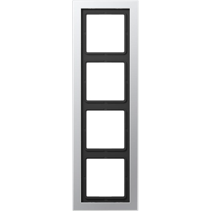 Jung - Abdeckrahmen Rahmen 4-fach alu lack ALD 2984-L waage/senkrecht