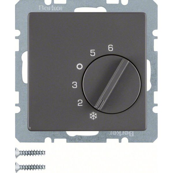 Berker - Raumthermostat Temperaturregler anth/sa 20266086 Wechsler/Zentralstck