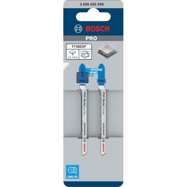 Bosch - Stichsägeblatt PRO Metal curve T118EOF 2608655099VE(2) Stichsägeblatt 83 mm − 10 Packung