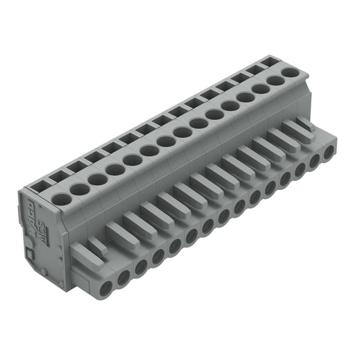 WAGO - Kabelsteckverbinder für Leiterplattensteckverbinder 1-Leiter Federleiste 232-215/026-000 CAGECLAMP 2,5mm²,gr − 25 Stück