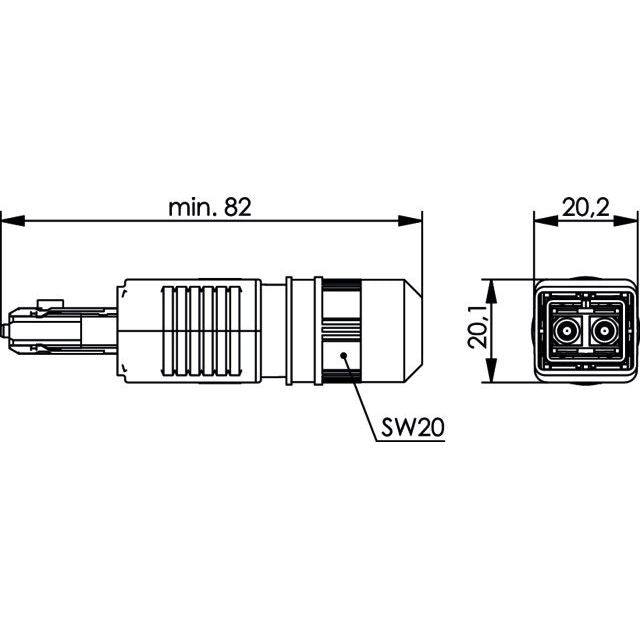 Telegärtner - LWL-Steckverbinder STX V4 2SC Steckerset 100007601 MM