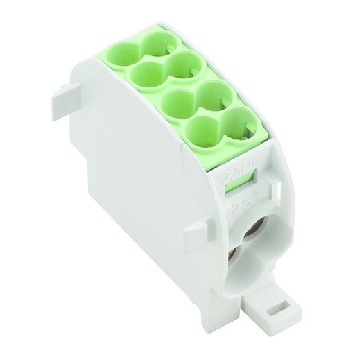 Weidmüller - Durchgangs-Reihenklemme Hauptleitungsabzweigklemme WPD 101 2X25/2X16 GN W-Reihe, TS 35 − 5 Stück