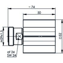 Telegärtner - Abschlusswiderstand 7-16-Abschlusswiderstand 100024562 50Ohm (F) 10W 7,5GHz  − 1 Stück