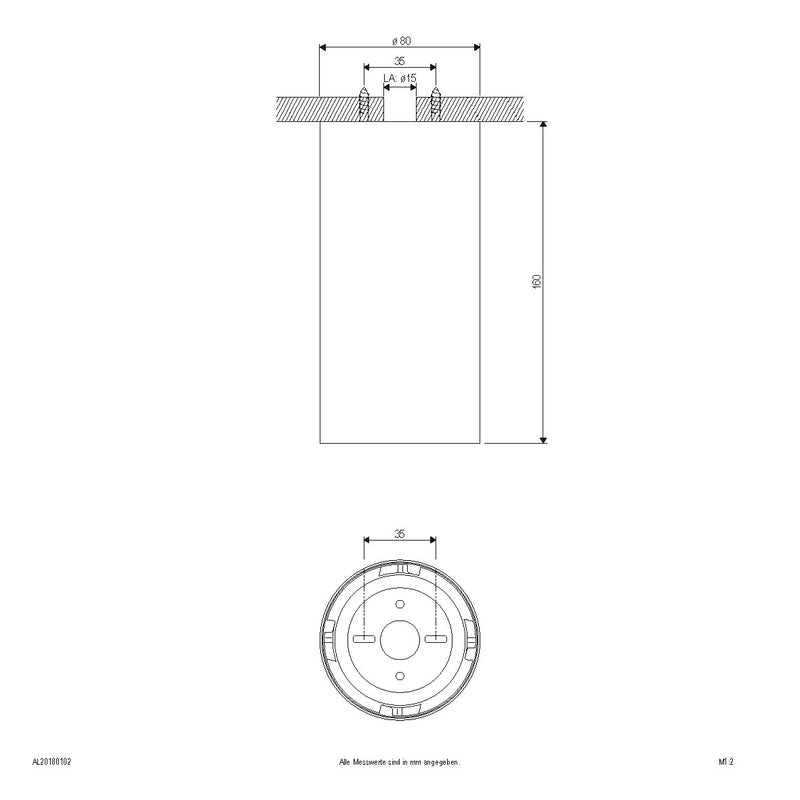 EVN Lichttechnik - Downlight/Strahler/Flutlicht LED-Deckenleuchte AL20180102 3000K weiß