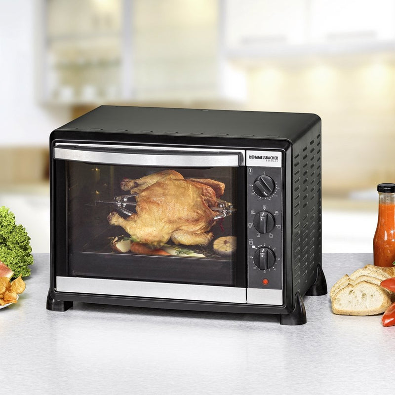 Rommelsbacher - Tischbackofen/Backgrill Kleinbackofen BG 1550 sw 30l 1550W Uml+Drehsp