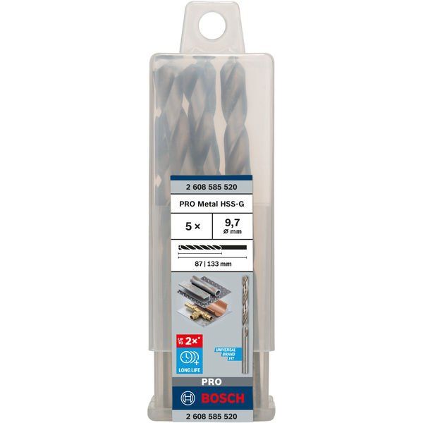 Bosch - Bohrer PRO Metal HSS-G 2608585520 Spiralbohrer 9,7 x