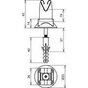 DEHN - Leitungshalter für Blitzschutz Leitungshalter NIRO LHDG8H20HS5X #207109 f. Rd 8mm H 20mm