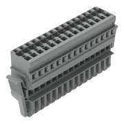 WAGO - Ein- und mehrpolige Klemmenleiste 1-Leiter-Federleiste 769-115/021-000 CAGE CLAMP,4mm²,grau − 10 Stück