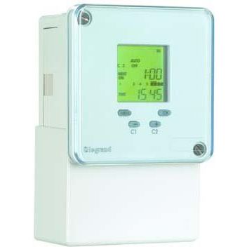 Legrand - Verteilerschaltuhr digital Digitalschaltuhr Legrand 049682 2Kanal, 230V50/60Hz