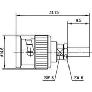 Telegärtner - Koax-Steckverbinder BNC-Kabelstecker 100023346 cr G3(RG-178B/U) − 5 Stück