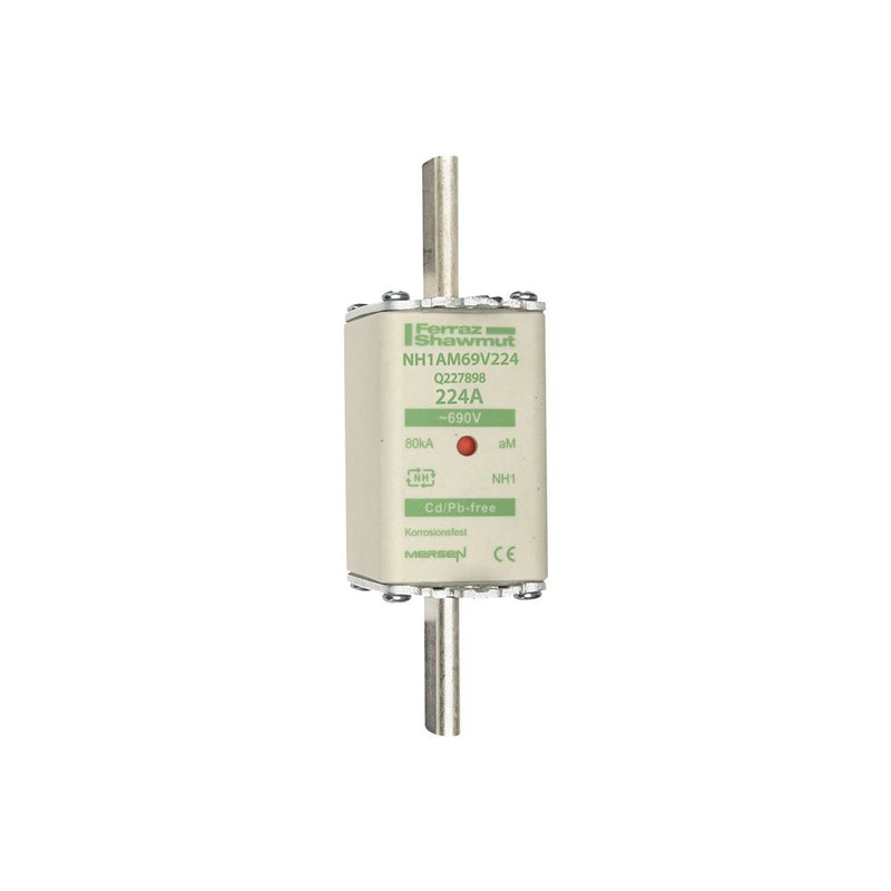 Mersen - Messersicherung Sicherungseinsatz NH aM NH1AM69V224 Gr.1 224A sfü KM − 3 Stück
