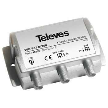 Televes - Weiche/Filter Einschleusweiche Guß ESW101LTE 1xSat/terr SingleLNB