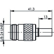 Telegärtner - Koax-Steckverbinder N-Kabelbuchse cr/cr 50Ohm 100024054 G30 (1.5/3.8)