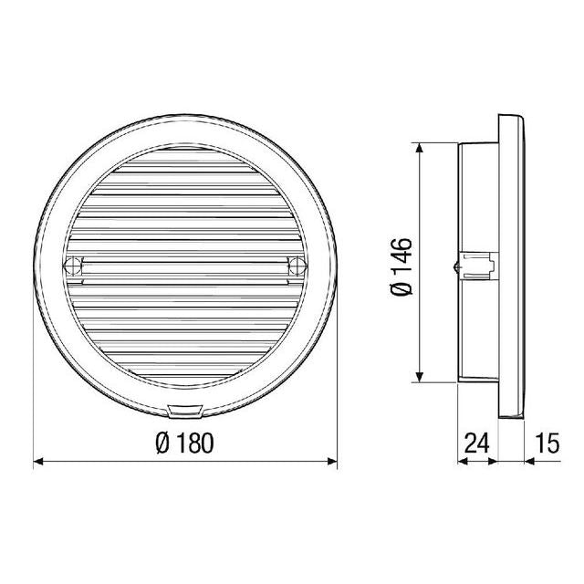 Maico - Zubehör/Ersatzteile für Ventilatoren Außenabdeckung PP 45 AKB beige, f. E-Set PP45 − 1 Stück