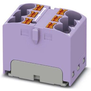 Phoenix Contact - Durchgangs-Reihenklemme Verteilerblock PTFIX 6X4 VT 6p, 0,2-6qmm,violett − 10 Stück