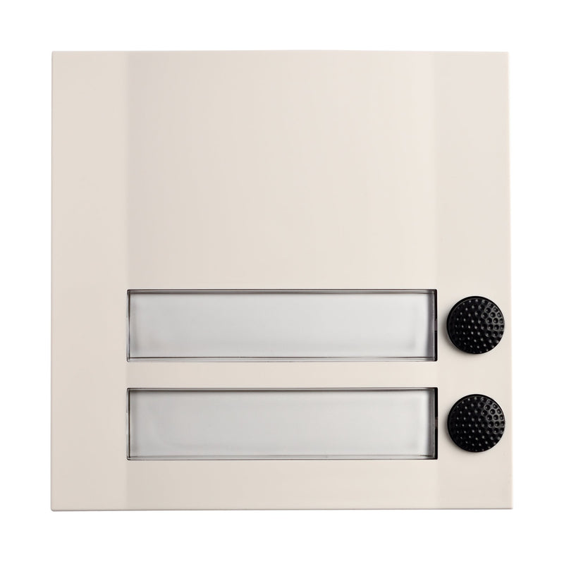 Grothe - Klingeldrücker Klingeltaster 2fach DOMOLUX DUO WS/SW 90x90x18,5mm, ws/sw