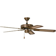 DeKo - Umluftventilator Deckenventilator BC 847-B Paloma Slim altmessing/Eiche