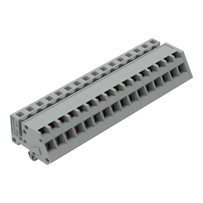 WAGO - Kabelsteckverbinder für Leiterplattensteckverbinder 1-Leiter Federleiste 731-516/008-000 CAGECLAMP 2,5mm²,gr − 25 Stück
