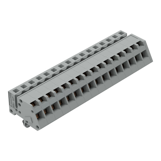 WAGO - Kabelsteckverbinder für Leiterplattensteckverbinder 1-Leiter Federleiste 731-516/008-000 CAGECLAMP 2,5mm²,gr − 25 Stück