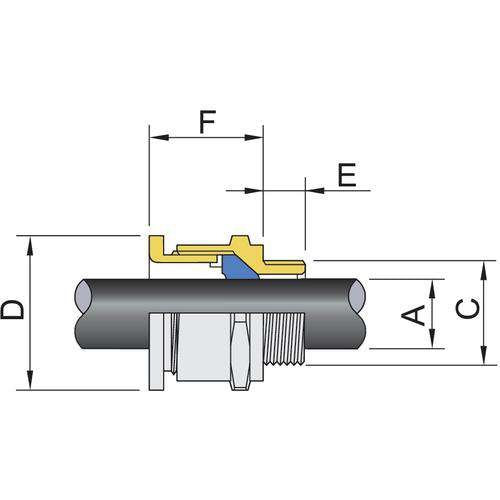 Stahl - Kabelverschraubung CMP-20-A2F-1/2 CMP-20A2F KLE MsNi N