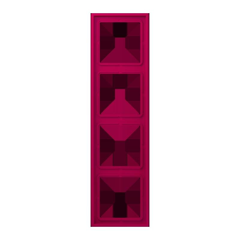 Jung - Abdeckrahmen Rahmen 4-fach LC 984 230 rouge rubia
