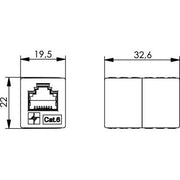 Telegärtner - Modulare Kupplung AMJ-Kupplung K Cat.5e iso 100023228 RJ45 (f-f),alpinweiß − 1 Stück