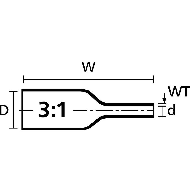HellermannTyton - Kabelmarkierungssystem Warmschrumpfschlauch TULT#55371013 VE1000 4.8-1-6-1x50-YE