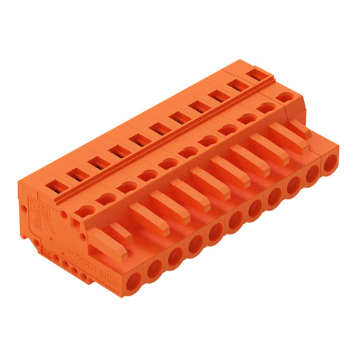 WAGO - Kabelsteckverbinder für Leiterplattensteckverbinder 1-Leiter-Federleiste 231-311/102-000 CAGECLAMP,2,5mm²,or − 25 Stück