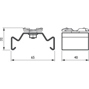 Philips Lighting - Mechanisches Zubehör/Ersatzteile für Leuchten Abhänger LL500Z PB BK schwarz