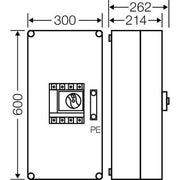Hensel - Verteilerbaugruppe mit Leistungsschalter MiLasttrennschaltergehäuse Mi 7441 160 A, 4polig + PE