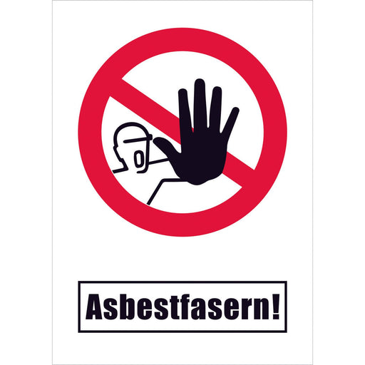 Cimco Werkzeuge - Warn-/Hinweisschild Aufkleber ASBEST 500x700mm 182677 UV-stabil