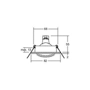 Brumberg Leuchten - Downlight/Strahler/Flutlicht NV-EB-Strahler 01-71079 50W GX5,3 gold