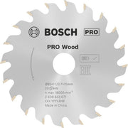 Bosch - Kreissägeblatt PRO Wood Kreissägeblatt, 2608643071 85 x 1.1 x 15 mm