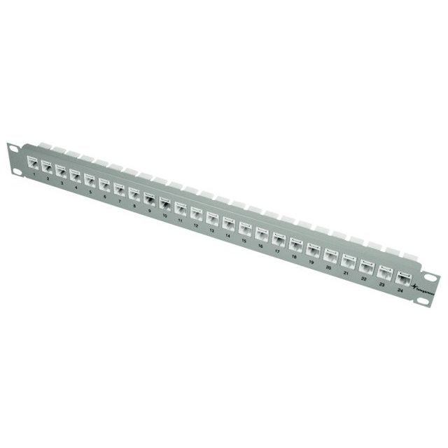 Telegärtner - Patchpanel Kupfer 19Z-Durchführungspanel 100007008 Cat.6 m.24xUMJ-Kupp