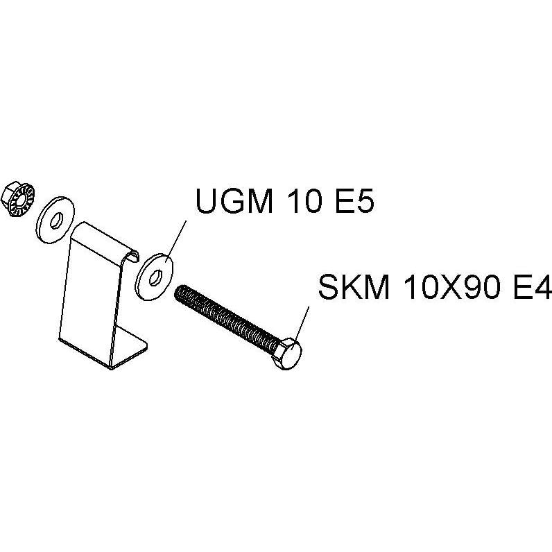 Niedax - Montagematerial für Kabeltragsystem Hängestiel-Distanzprofil HDS 50.50 C1KG