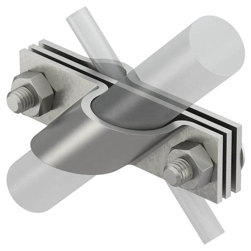 OBO Bettermann - Anschlussklemme für Stab-/Tiefenerder Anschlussschelle 2760 25 V4A 25mm − 5 Stück