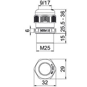 OBO Bettermann - Kabelverschraubung V-TEC VM L25 SW