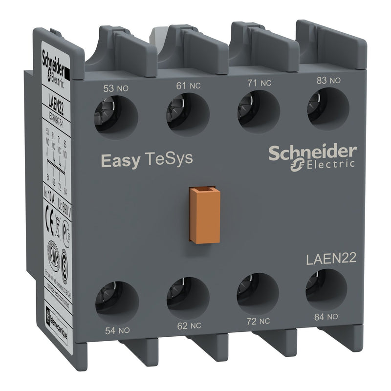Schneider Electric - Hilfsschalterblock Hilfskontakt Easy TeSys LAEN22 2NO 2NC