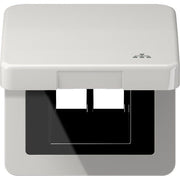 Jung - Abdeckrahmen Klappdeckel CD 590 KL LAN LG LAN m.Zentralplatte