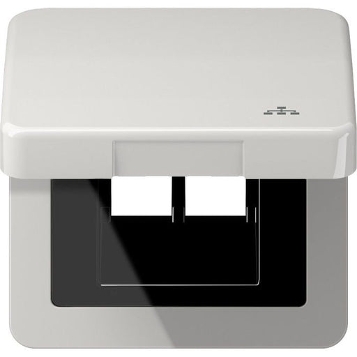 Jung - Abdeckrahmen Klappdeckel CD 590 KL LAN LG LAN m.Zentralplatte