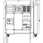 Hensel - Verteilerschrank für Energieversorgung Ladeverteiler Mi EV 11kW 6101 f.6 Ladep. a 11kW