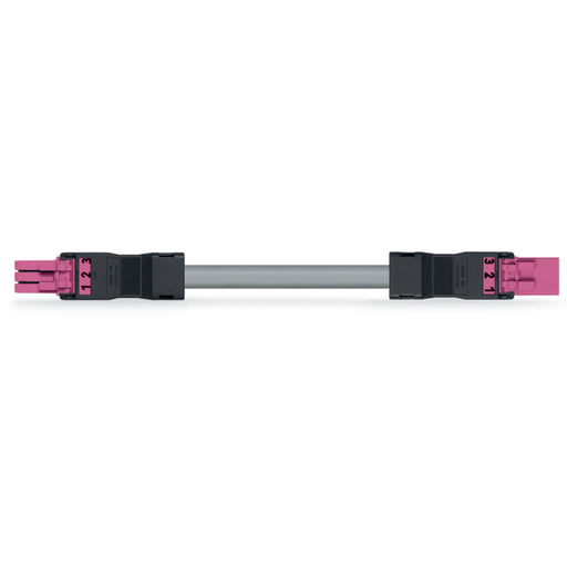 WAGO - Konfektionierte Leitung für steckbare Gebäudeinstallation konfekt.Verbindungsleitung 891-8993/005-107 Stecker,3-polig,pink