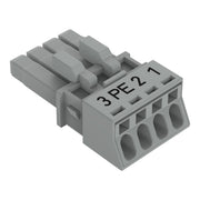 WAGO - Steckverbinder für steckbare Gebäudeinstallation Buchse 4-polig 890-244/062-000 Kod. B,grau − 50 Stück