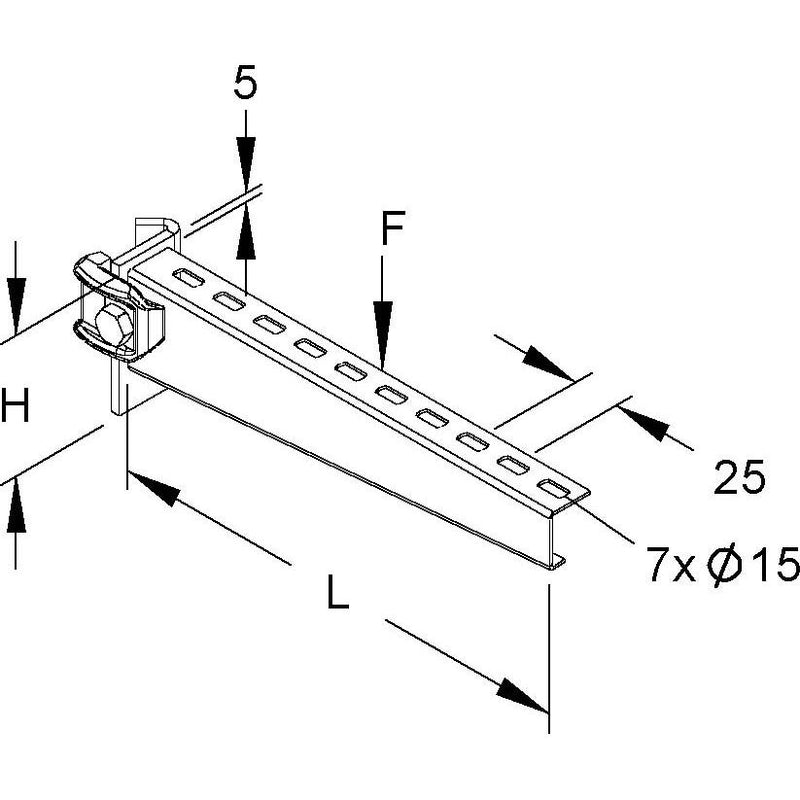 Niedax - Ausleger für Kabeltragsystem Ausleger KTT 450