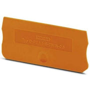 Phoenix Contact - Abschluss- und Zwischenplatte für Reihenklemme Abschlussdeckel D-PT1,5/S-TWIN-0,8OG 54x0,8mm, orange − 50 Stück