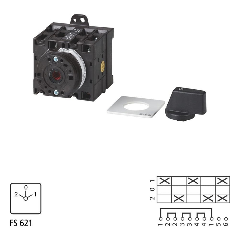 Eaton - Lasttrennschalter Wendeschalter T3 32A T3-3-2/XZ Zwischenbau